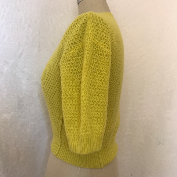 Rebecca Taylor cashmere chartreuse sweater - Picture 5 of 10